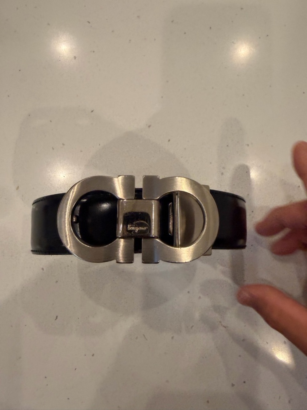 Salvatore Ferragamo Belt 36 inches Reversible Black Brown